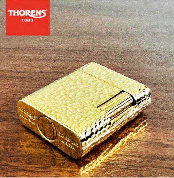 Зажигалка газовая Thorens (Золото/Кованая Фактура)