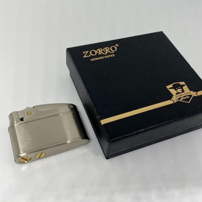 Бензиновая Зажигалка Zorro Серебристая