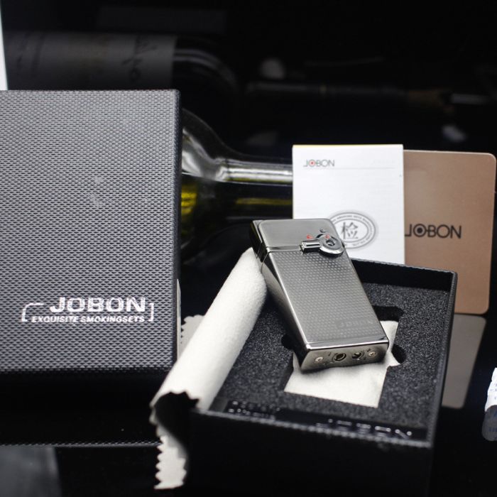 Уникальная Газовая Зажигалка JOBON - Двойное Зажигание (Кремний + Пьезо) бордового цвета