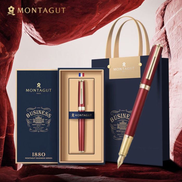 Перьевая ручка Montagut 1880 (Limited Edition) в бордово-красном цвете