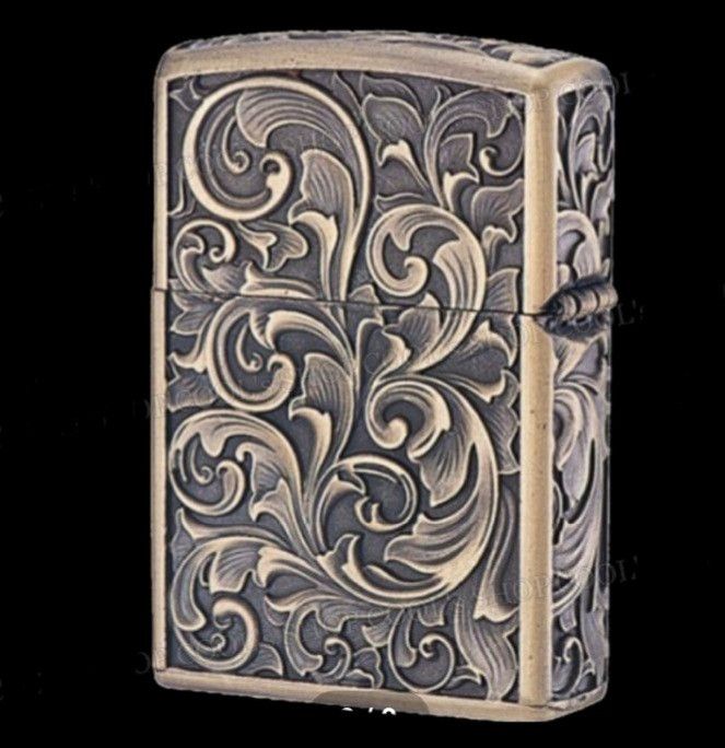Бензиновая зажигалка Zorro «Crocodile Antique Copper» Античная медь