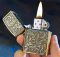 Бензиновая зажигалка Zorro "Antique Brass" с художественной гравировкой Серебриста