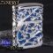 Бензиновая зажигалка Zorro «Ajour» Silver & Blue (Серебро с синей вставкой)