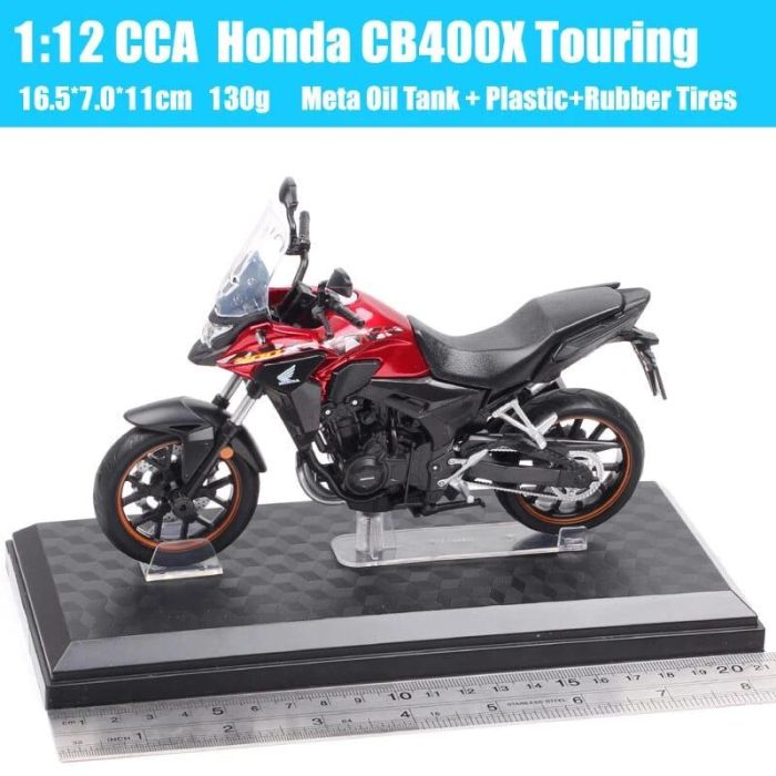 Коллекционная масштабная модель мотоцикла Honda CB400X Touring (1:12) - Красный