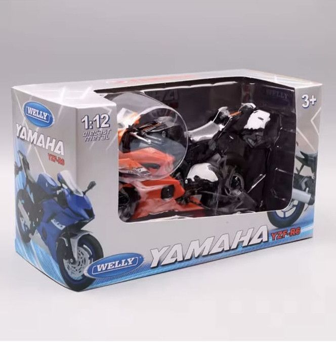 Коллекционная модель мотоцикла Yamaha YZF-R6 (Scale 1:12) - Оранжевый металлик