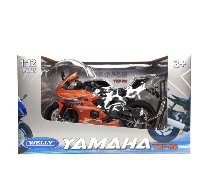 Коллекционная модель мотоцикла Yamaha YZF-R6 (Scale 1:12) - Оранжевый металлик
