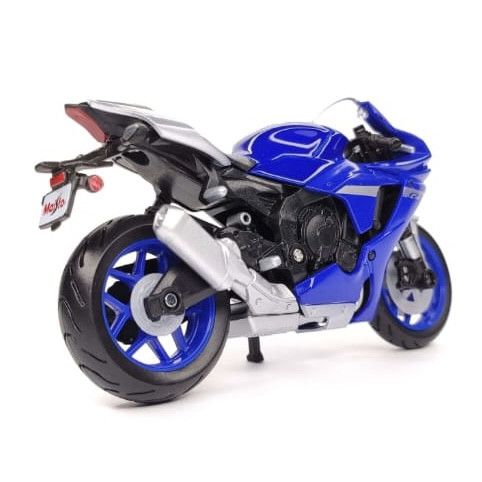 Коллекционная модель мотоцикла Yamaha YZF-R1 (2021) - Масштаб 1:18 (Maisto) синяя