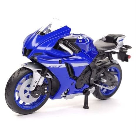 Коллекционная модель мотоцикла Yamaha YZF-R1 (2021) - Масштаб 1:18 (Maisto) синяя