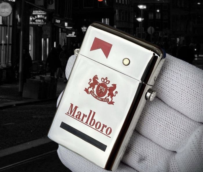 Полуавтоматическая бензиновая зажигалка Zorro «Marlboro Edition» (Chrome)