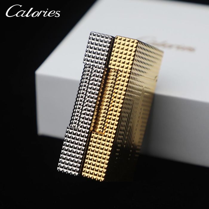 Коллекционная Газовая зажигалка Calories London серебристая