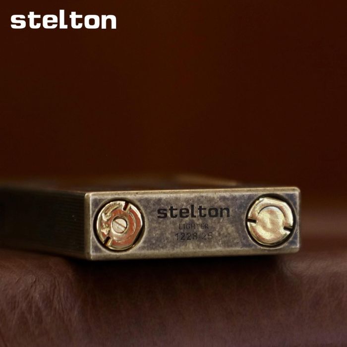 Коллекционная газовая зажигалка Stelton "Holy Bible" (Antique Brass) Библия