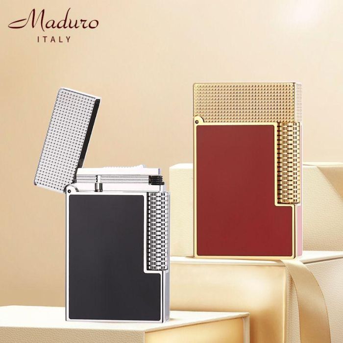 Премиальная газовая зажигалка Maduro (Red & Gold) с фирменным кликом