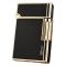 Элитная газовая зажигалка Derui R-09 Classic Black & Gold с фирменным кликом