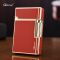 Элитная газовая зажигалка Derui R-09 Classic Red & Gold с фирменным кликом