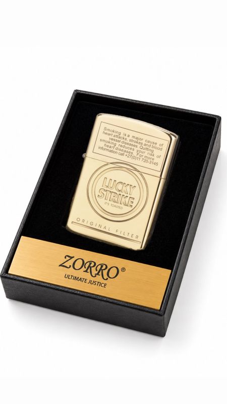 Бензинова латунна запальничка Zorro «Lucky Strike Original Filter»