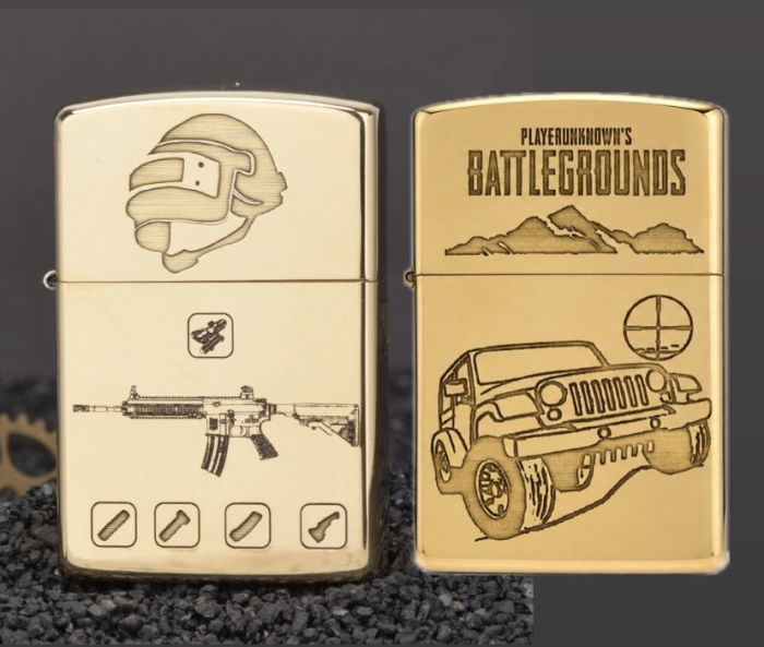 Бензиновая латунная зажигалка Zorro «PUBG Edition» для фанатов культовой игры PlayerUnknown's Battlegrounds