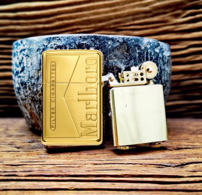 Подарункова бензинова запальничка Zorro «Marlboro Edition» (Латунь)