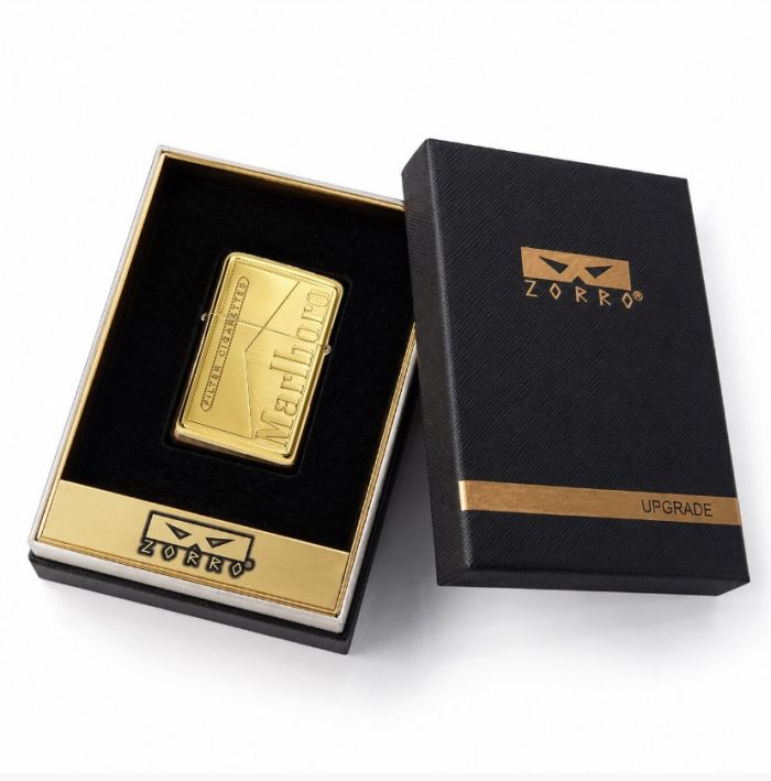 Подарункова бензинова запальничка Zorro «Marlboro Edition» (Латунь)