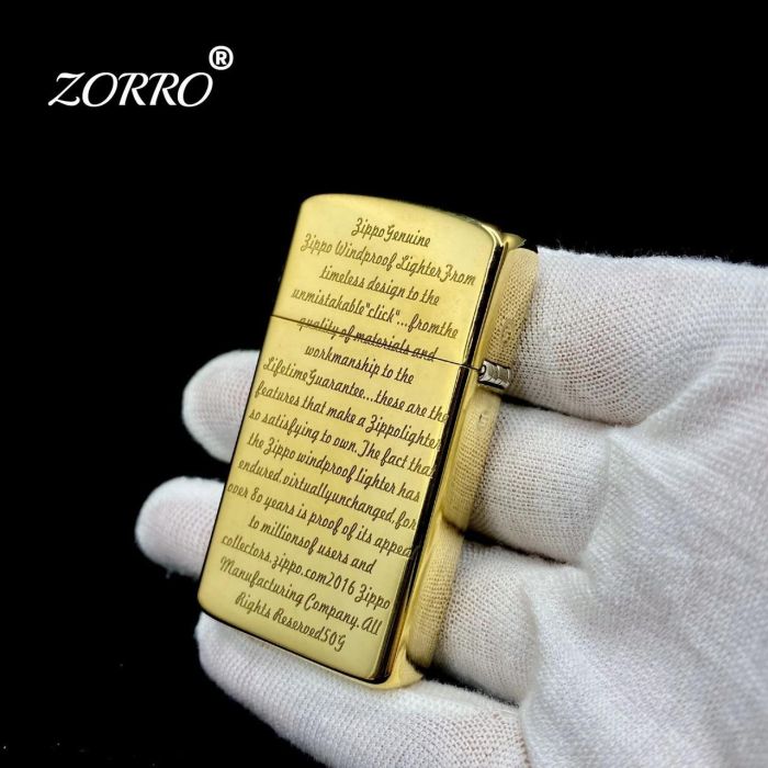 Бензиновая латунная зажигалка Zorro «Пин-ап Девушка» (Колекционная серия)