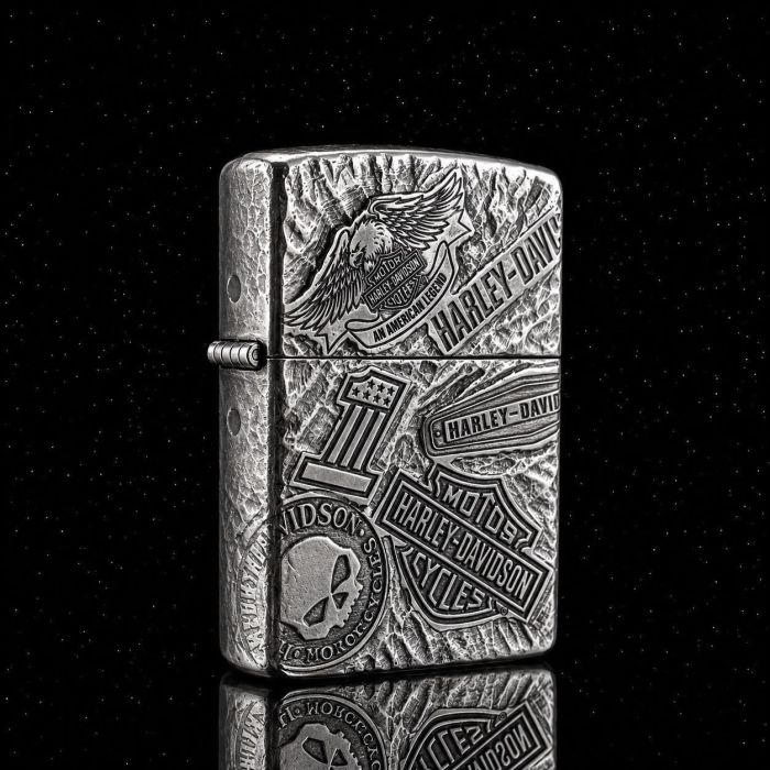 Бензинова запальничка Zorro "Harley-Davidson Edition" (Cupro Nickel, 2026)