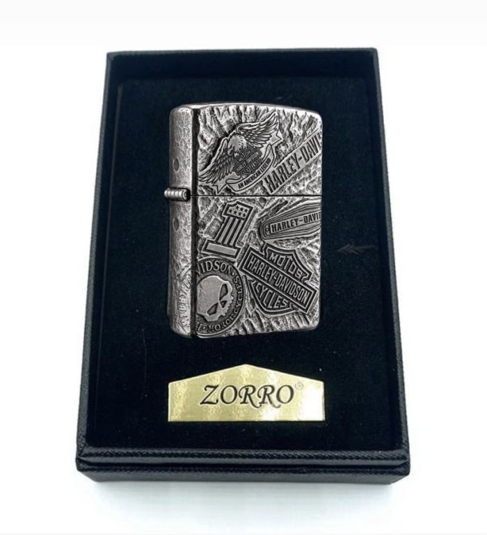 Бензинова запальничка Zorro "Harley-Davidson Edition" (Cupro Nickel, 2026)