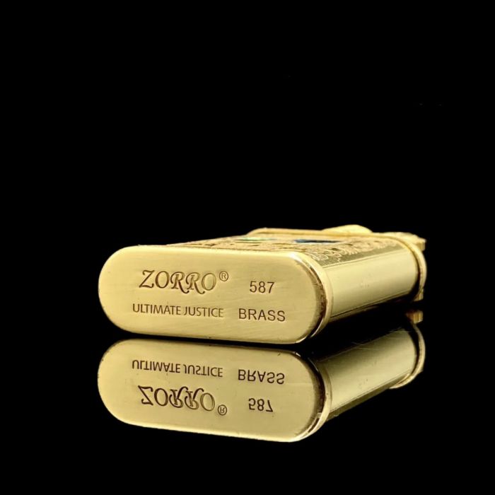 Бензиновая зажигалка Zorro Ultimate Justice 587 Brass с вставками-хамелеон