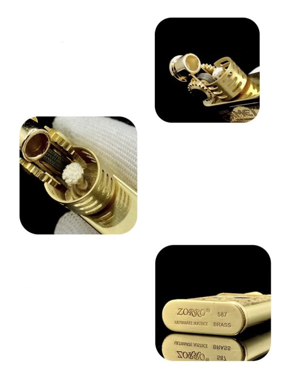Бензинова запальничка ZORRO 587 Brass «Пазл»