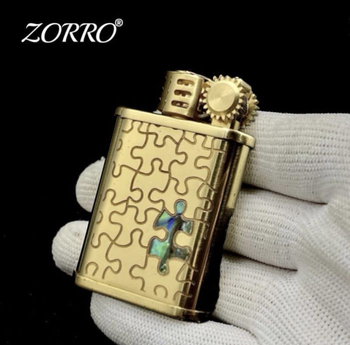 Бензинова запальничка ZORRO 587 Brass «Пазл»